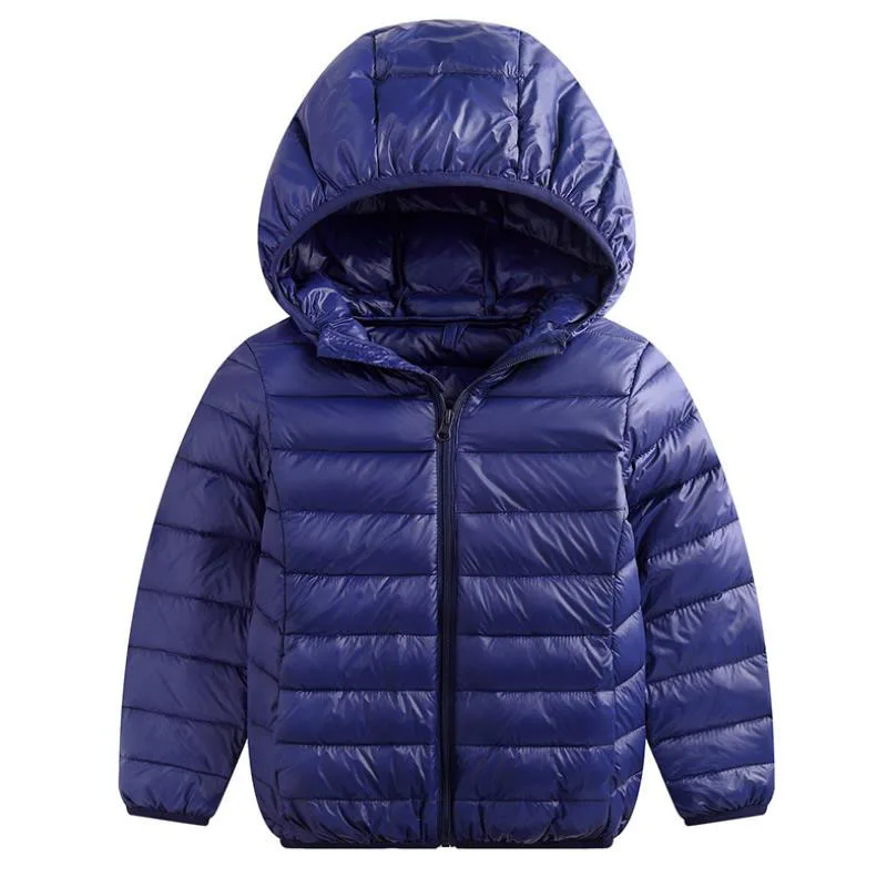 90% Duck Down Winter Down Jacket boy girl Child Kid Light Coat Hooded Thin Warm big boys Outerwears 2 4 6 8 10 12 14 16 Years