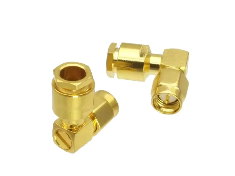Коннектор SMA RG58 RG142 LMR195 RG400 коаксиальный кабель с прямым углом|angle connector|angled cablessm plug