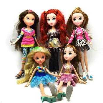 

5 pcs/lot Dolls Big Eyes Fashion Cute Baby Doll With Accessories Gift For Girls
