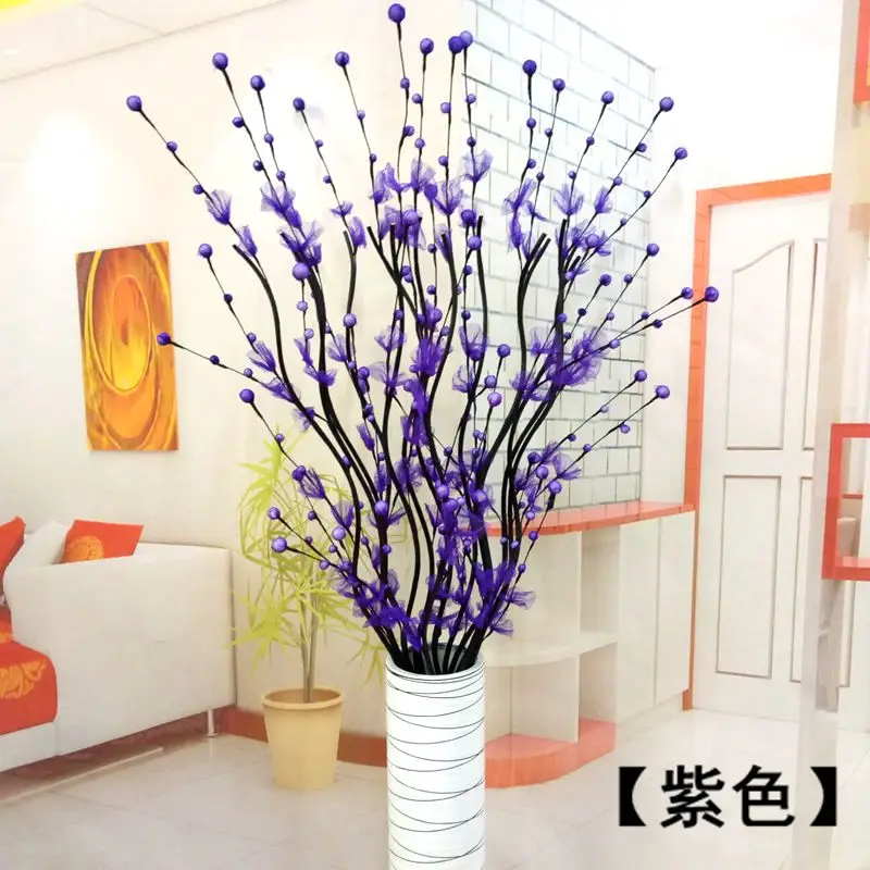 Сушеный цветок восковой сливы искусственный цветок fakeflower набор ваза украшение гостиной пол лист вены бабочка цветок Аранжировка