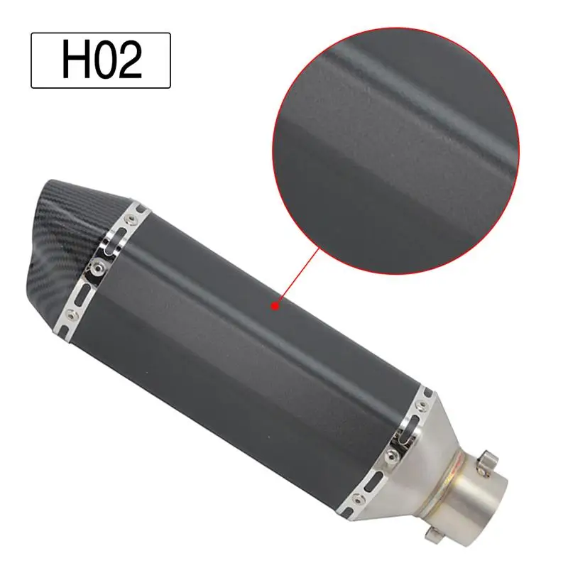 H02 ZS Racing 51 мм Универсальная выхлопная труба для мотоцикла выхлопная труба скутер глушитель выхлопная труба для CBR125 250 CB400 YZF FZ400 - Цвет: H02