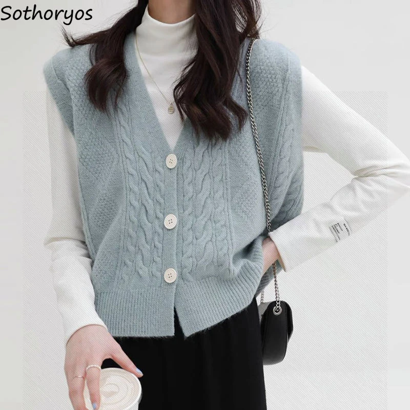 Elegant Tender Sweater Vests Women Solid Simple Classic Warm Spring Female  All-match Stylish V-neck Jumpers Sleeveless Knitwear - Sweater Vest -  AliExpress