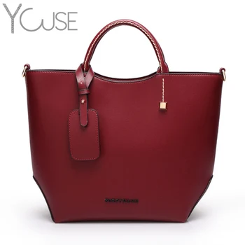 

YOUSE handbag women large bucket shoulder crossbody bag female artificial leather ladies totes messenger top-handle bags soft