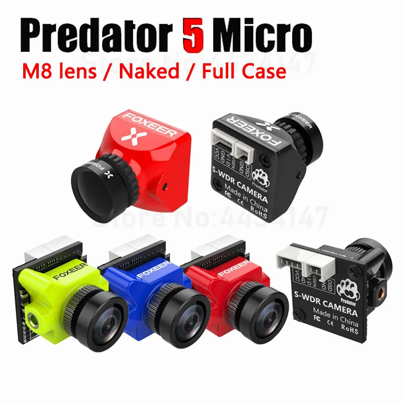 Foxeer Predator Micro V5 Camera 16:9/4:3 PAL/NTSC switchable M8 1.7mm ...