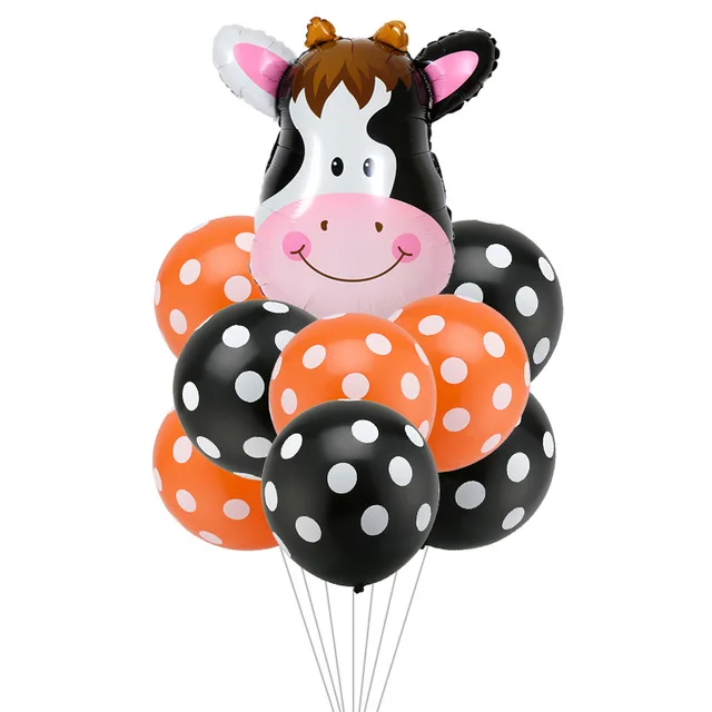 10pcs Balloons Джунгли сафари принадлежности для тематической вечеринки на день рождения ребенка душ украшения зоопарк животных набор в том числе пластины салфетки под чашки Воздушные шары Дети - Цвет: 10pcs Balloons