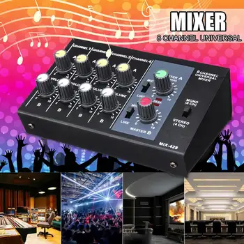 

5W 48V Multi-Channel Digital Mixing Console Karaoke Universal Mixer Console Mono/Stereo Microphone Mixer Console Adjusting Panel