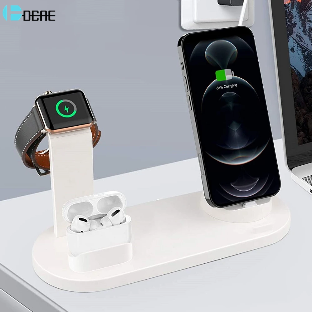 3 in 1 Wireless Charger Stand For iPhone 13 12 11 X XR XS 8 Qi Charging Dock Station For Apple Watch 7/6/5/4/3/2/1 AirPods pro charging stand for phone