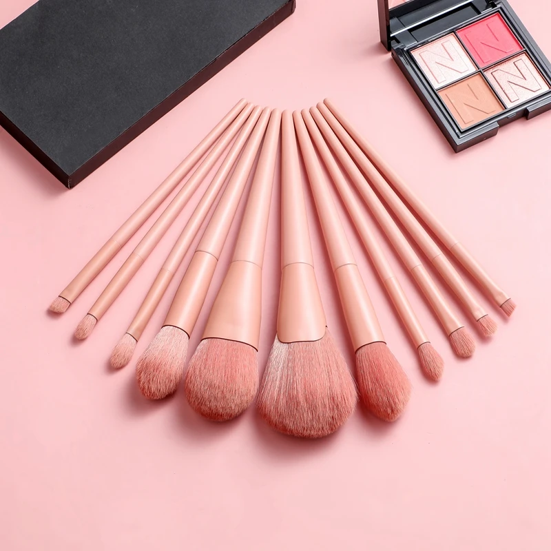 

11pcs 2 Colors Luxury Makeup Brush Eyeshadow Foundation Blusher Lip Eyebrow Lip Concealer Brush Set Make Up Cosmetics Tools