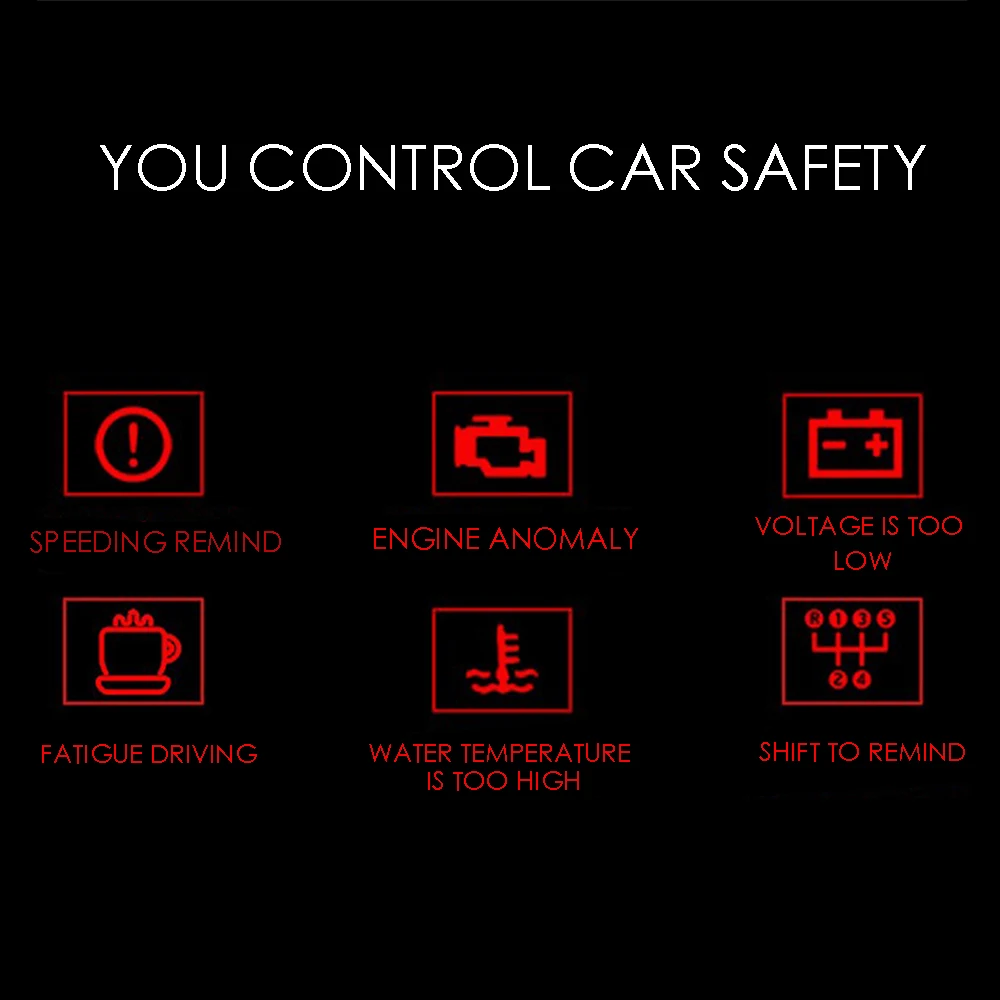 Новейшая модель; A100S с блендой лобовое стекло проектор OBD2 II EUOBD HUD Дисплей превышение скорости Предупреждение Системы Напряжение сигнализации