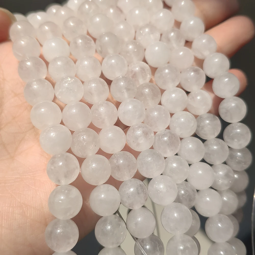 Cuentas De Jade Blanco - Piedras Semipreciosas