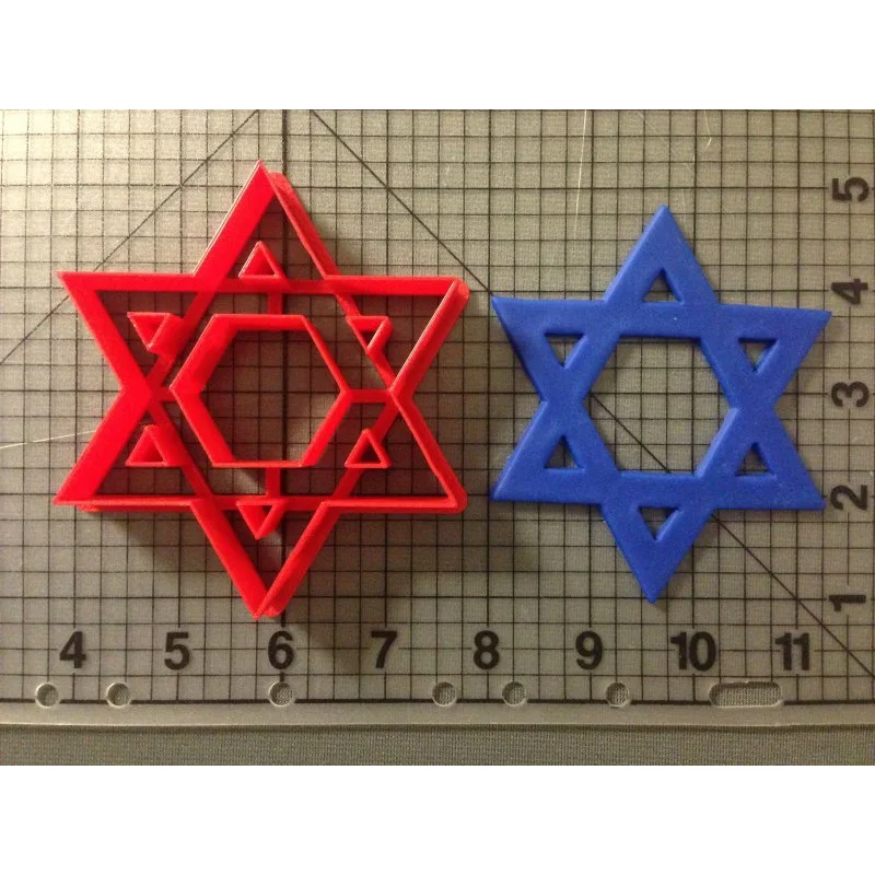 Еврейская Ханука Тора dreidel menorah Звезда Давида 3d печать PLA Пластиковая форма для украшения помадки формочки для печенья набор