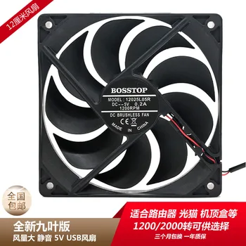 

USB cooling fan router set top box fan 12cm 12025 12CM 5V mute cooling fan