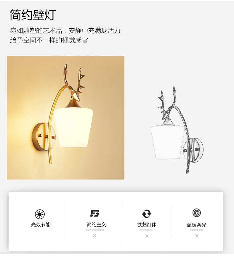 Decoracion hogar модно arandela промышленный Декор трапециевидная лампада да парете стеклянный абажур настенный светильник cabeceira de cama E27