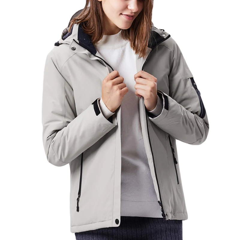 

men's Outdoor Hiking Winter Jacket Women Softshell Heated Jacket USB Charge Sportswear Heating Sheet Detachable