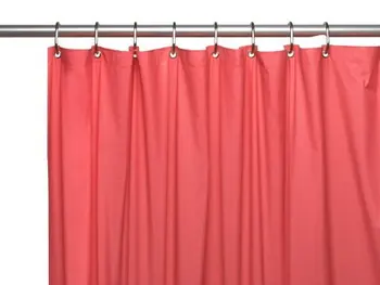 

3-Gauge Vinyl Shower Curtain Liner with Metal Grommets, Rose