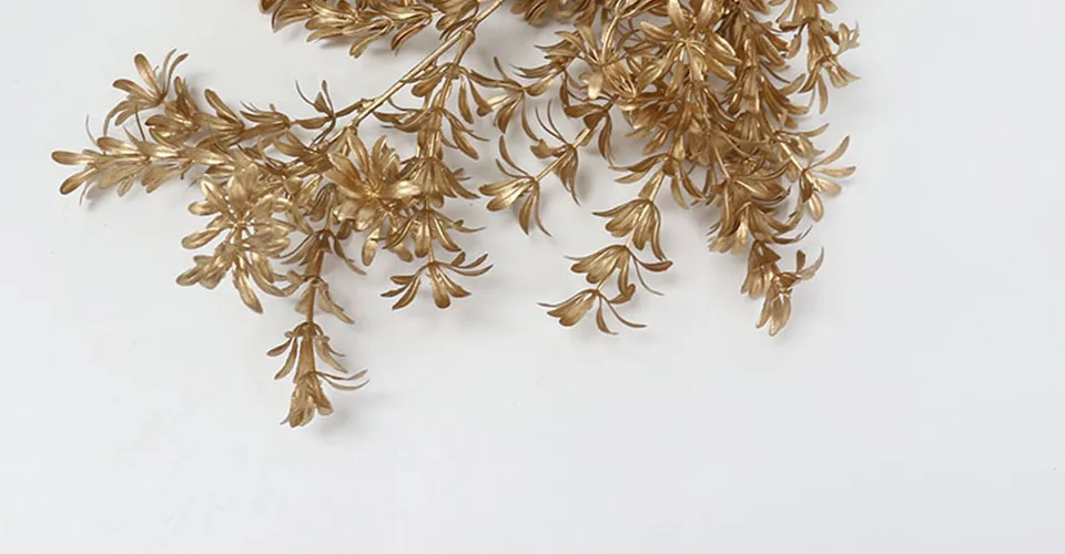Искусственное растение Золотые листья серии свадебный Декор Пластиковые шелковые цветы Различные стили дома свадьба ряд цветов дорожные материалы