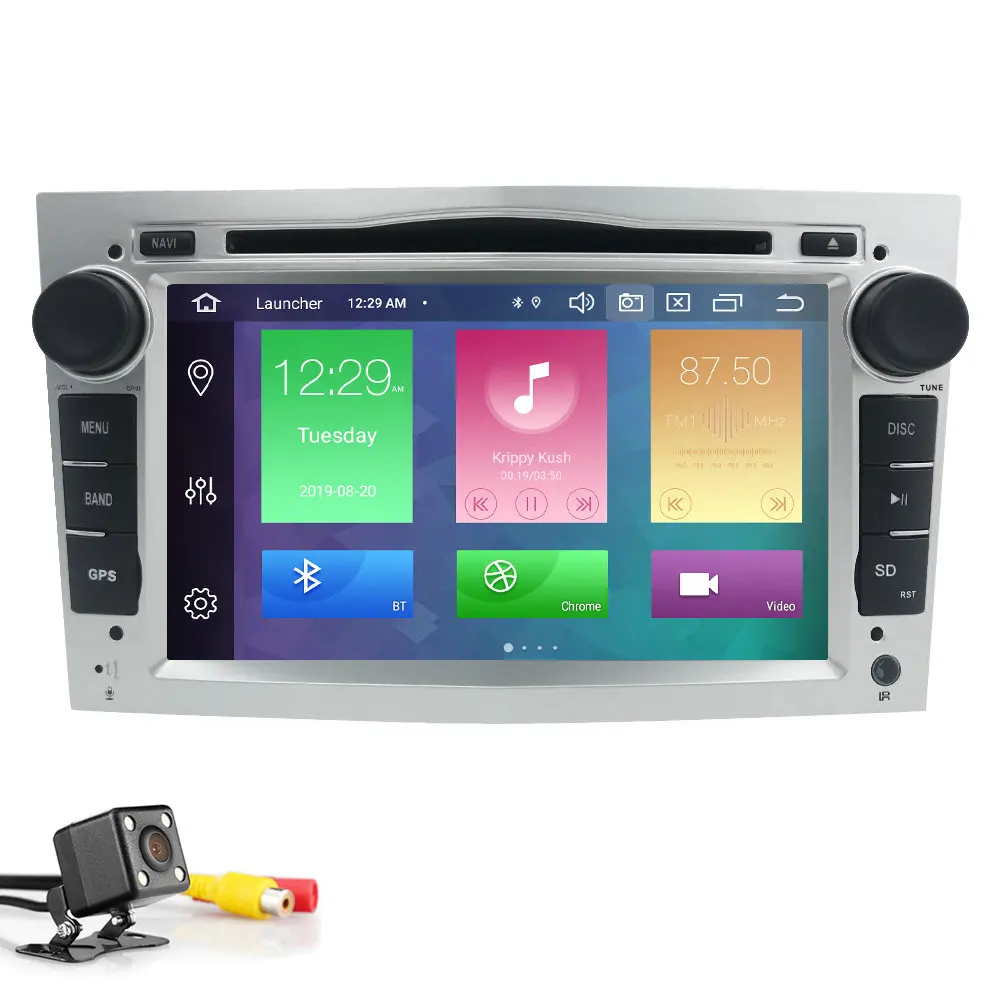 silver OctaCore HD 2 Din " Android9.0 для Opel Vectra Antara Zafira Corsa Марка Meriva astra автомобильный DVD gps 4G wifi PC аудио ТВ Радио 4G+ 64G PX5 - Цвет: silver
