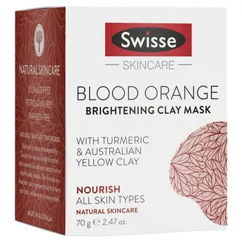 

Australia Swisse Blood Orange Brightening Clay Mask 70g Purify Cleaning Tired skin Facial Treatment Skin Tightening Firming