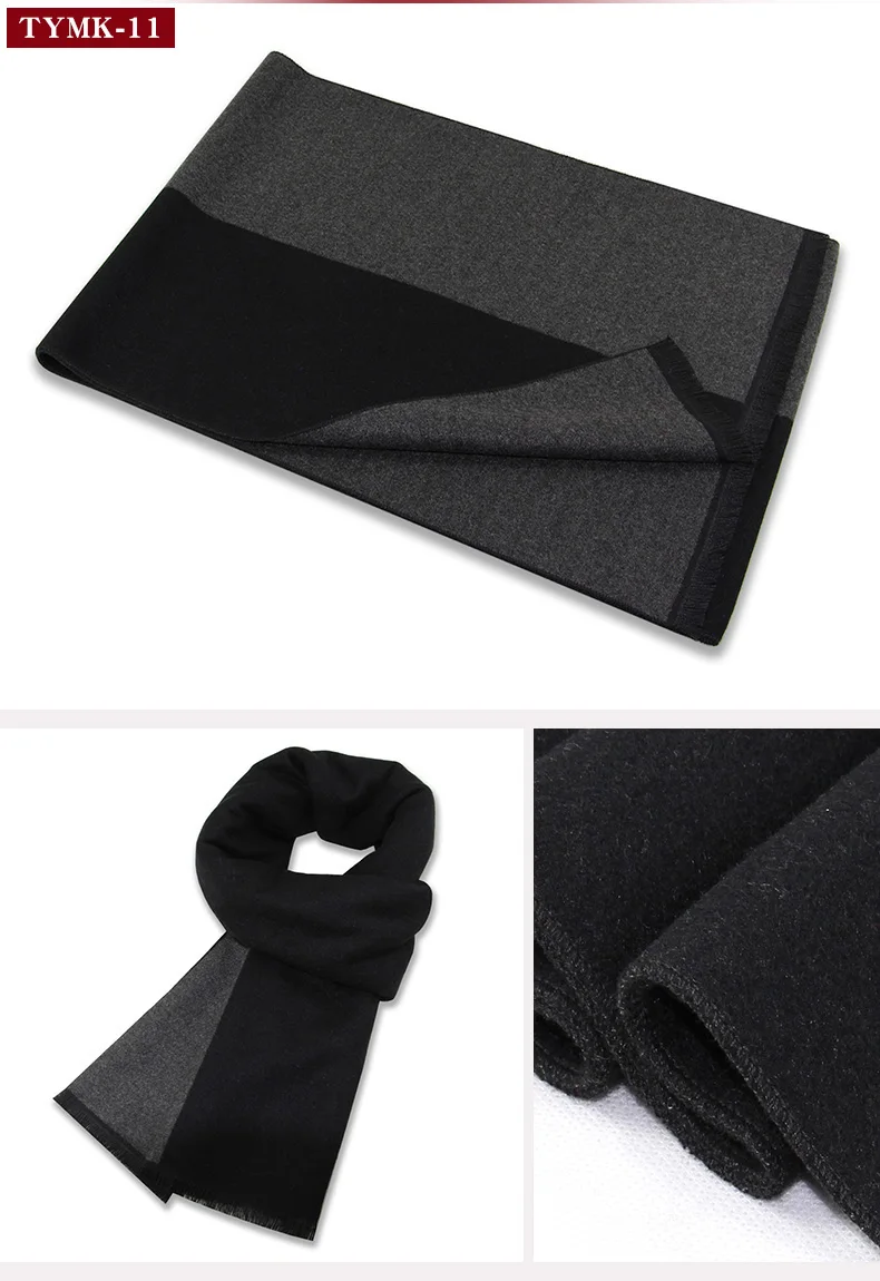 mens navy scarf New Fashion Design Men Scarves Winter Men's Cashmere Scarf High Quality Luxury Warm Neckerchief Business Scarves Dropshipping mens infinity scarf