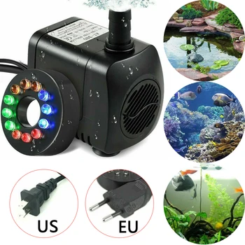 

12 LED Lights Submersible Pumps Magnetic for Aquariums KOI Fish Pond Underwater Fountain Waterfall Water Pump Lighting Decor
