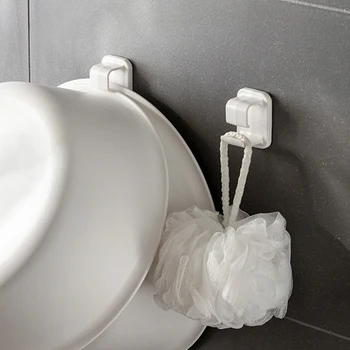 

1PCS Traceless Hook Sticky Organizer Washbasin Storage Shelf Wall-hung Washbasin Hook Free Punch Bathroom Kitchen Storage Rack