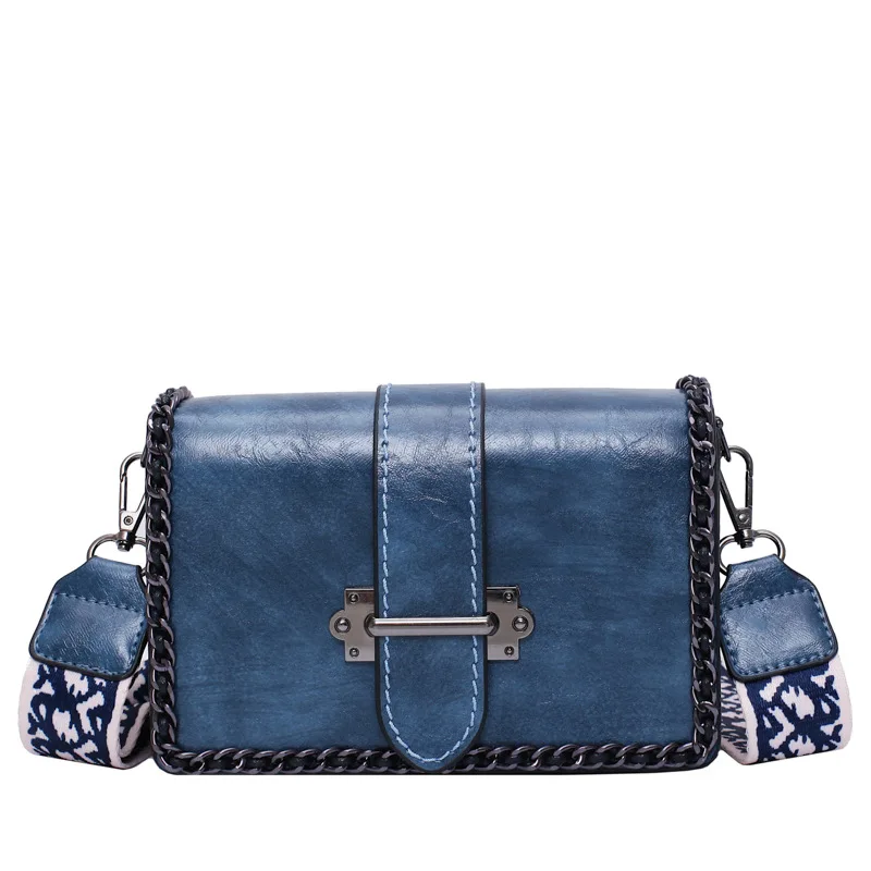 

Fashion soft face small bag female 2019 winter new simple chain small square bag wild atmosphere casual shoulder Messenger bag