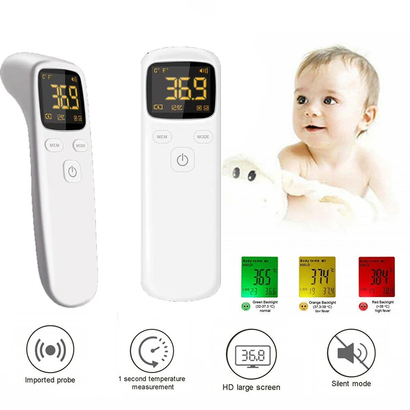 

2020 Muti-fuction Baby Adult Digital Termomete Infrared Forehead Body Thermometer Gun Non-contact Temperature Measurement Device