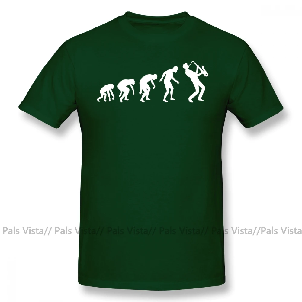 Саксофон футболка саксофон Эволюция человека футболка графическая Повседневная футболка хлопок забавная Мужская 6xl футболка с коротким рукавом - Цвет: Бирюзовый