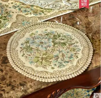 

European placemat table mat coaster vase pad bowl mat cushion fabric plate pad insulation pad round cloth pad coffee table