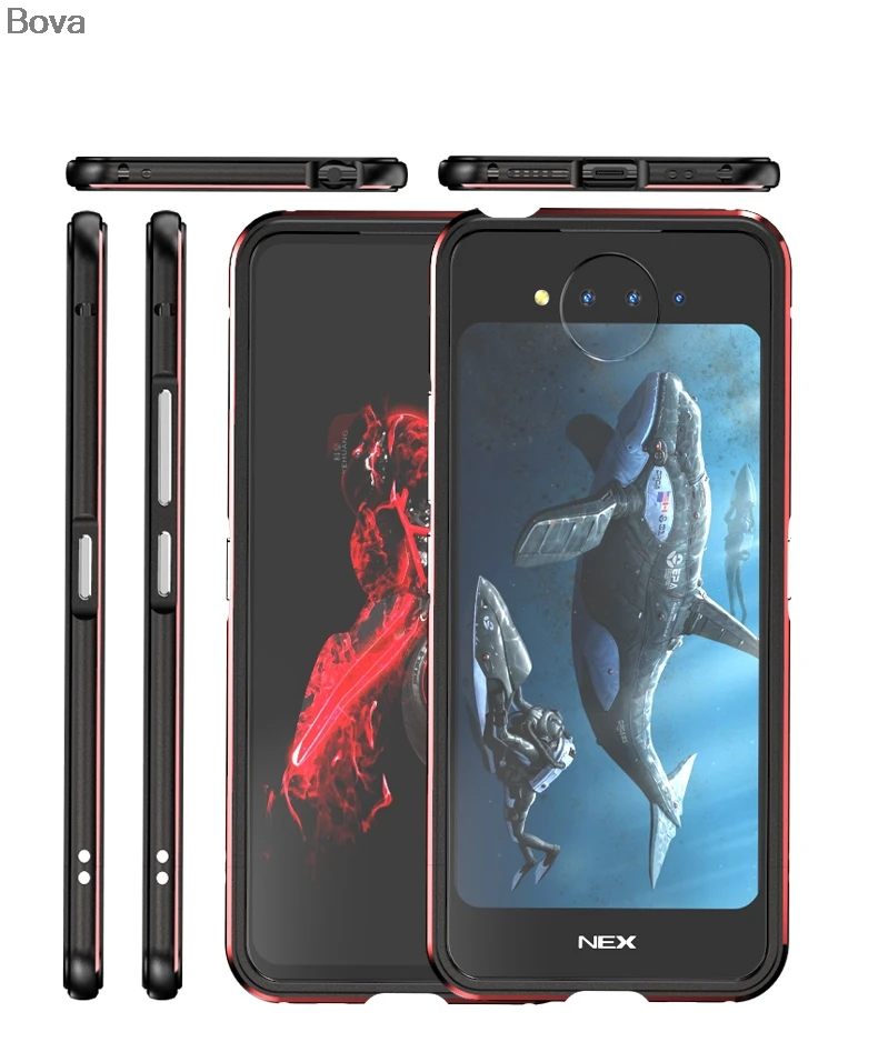 Чехол для Vivo Nex Dual Display роскошный Ультратонкий алюминиевый бампер NEX + 2 пленки (1