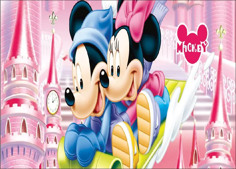 

SHUOZHIKE Vinyl Custom Photography Backdrops Prop Cartoon Mickey theme Photo Studio Background 19623-86274