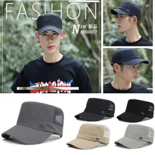 Мужская промытая хлопковая гладкая шляпа открытый солнцезащитный крем Военная армейская Кепка для папы