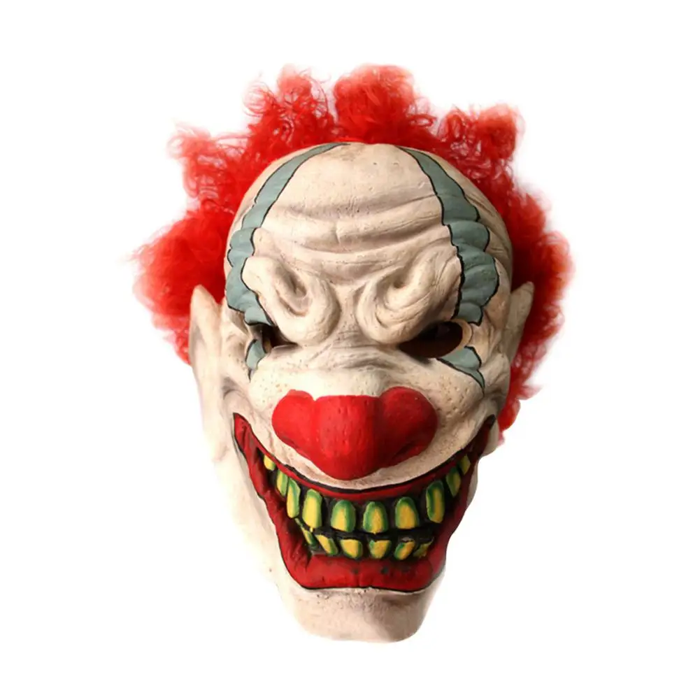 Pennywise ужас одежда для клоуна Маска латекс Хэллоуин страшная маска клоуна вечерние реалистичные аксессуары для косплея - Цвет: Red