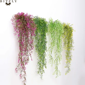 

Artificial Fake Silk Plants Vine Garden Decoration Hanging Garland Plant Artificial Flowers Home Garden Wedding Decor
