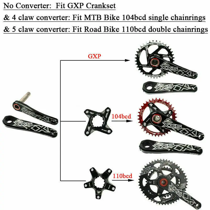 BDSNAIL узкая широкая цепь MTB GXP 170 мм Кривошип дорожный велосипед горный велосипед 34-40T Fit GXP XX1 X9 XO X01 шатун Смещение 1 мм