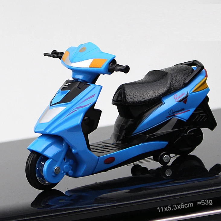 Новые 1:16 масштаб педали мотоцикла сплав Пластиковые модельные автомобили 4 стиля милые модели скутеров лучшие коллокации игрушки для детей - Цвет: Yamaha blue