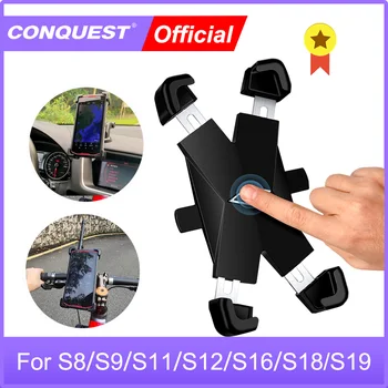 Перейти на Алиэкспресс и купить Держатель для телефона CONQUEST в автомобиле GPS крепление на вентиляционное отверстие Автомобильный держатель для телефона Bycycle для завоевания...
