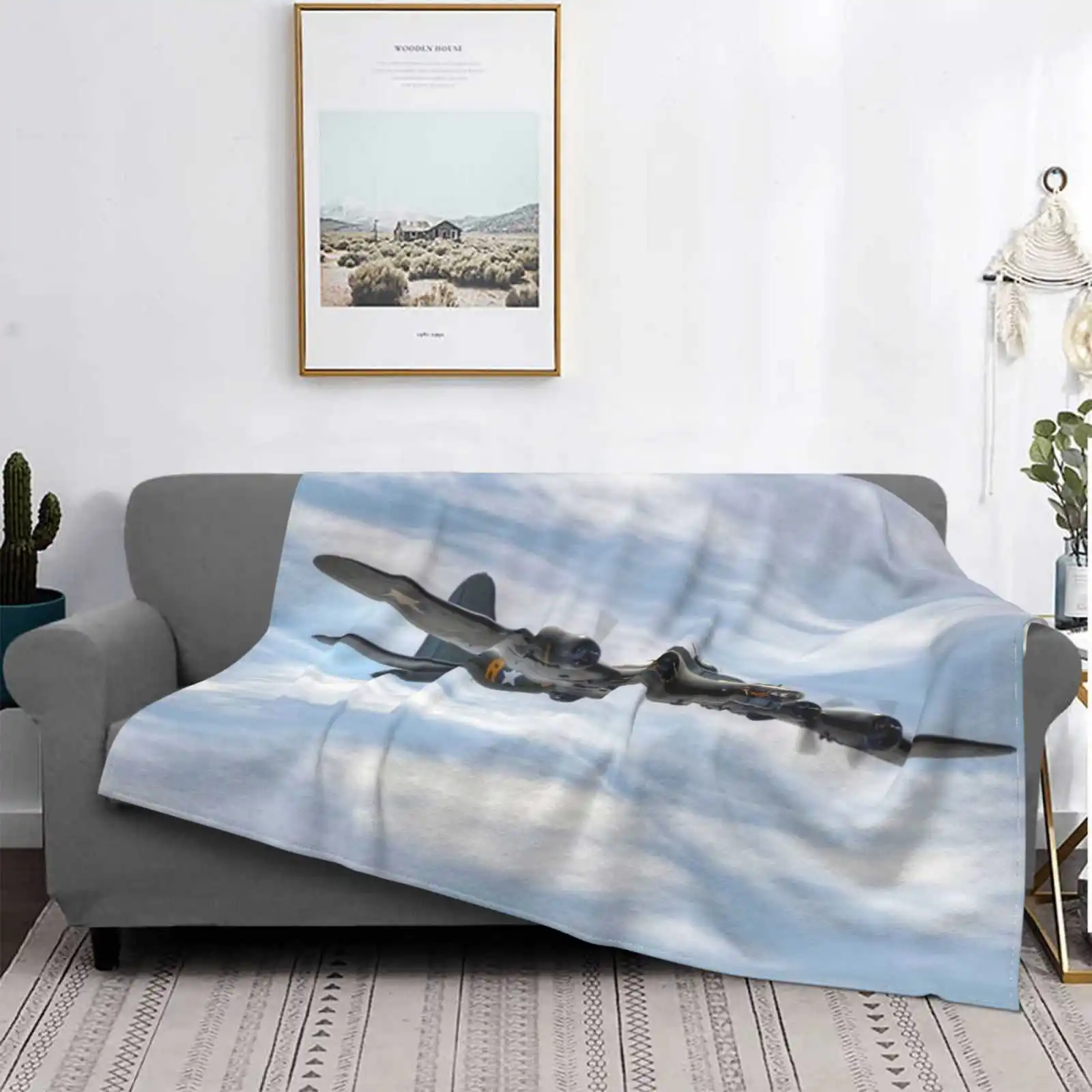 B - 17 Flying Fortress Four Seasons Confortevole Warm Soft Throw Coperta Flying Fortress B 17 B17 Flying Fortress Memphis Belle