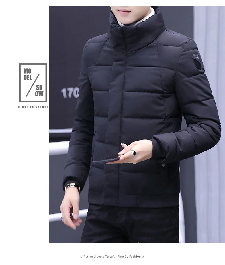 New Style MEN'S Outerwear Winter New Style Cotton-padded Jacket Korean-style Slim Fit Short Handsome MEN'S Cotton-padded Cl