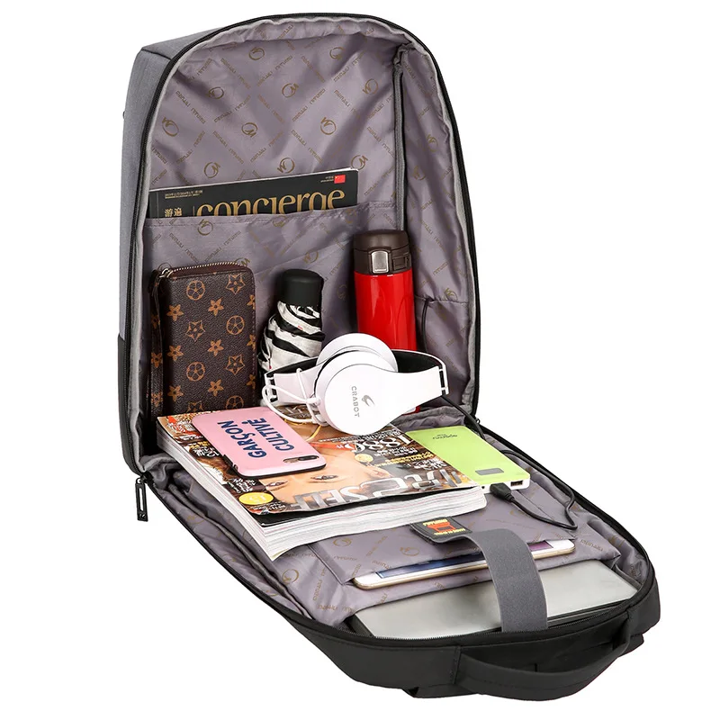 

Customizable Multi-functional Backpack Men's Computer Bag Casual Travel Schoolbag USB Charging Backpack