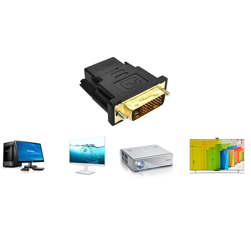DVI male to HDMI-compatible female adapter DVI (24 + 1) to HDMI-compatible connector hdmi to dvi converter,hdmi compatible converter