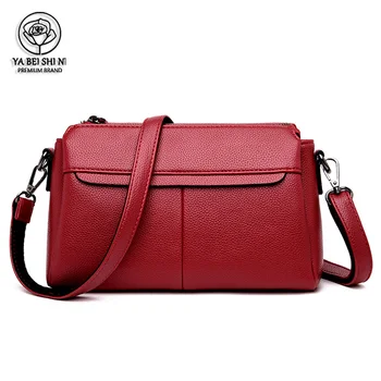 

2020 Red Shoulder Bag for women Simple Handbag sac main femme High-quality leather cross-body bag ladies hand bags Lady's bag
