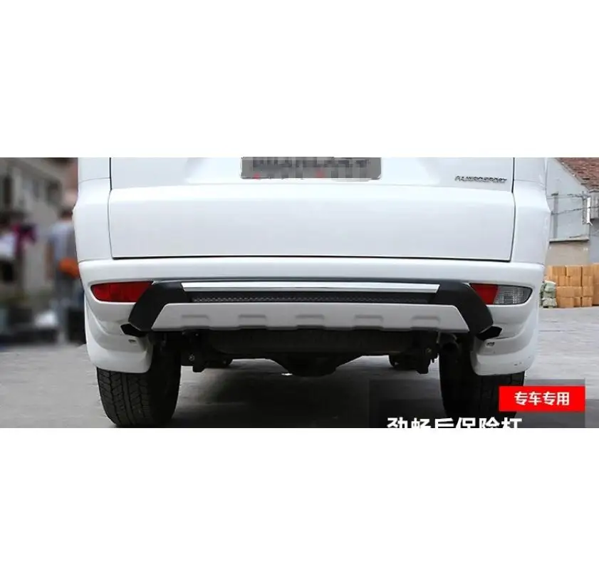 Для автомобильного бампера для Mitsubishi Pajero Sport 2013. бампер пластина высокого качества ABS передняя+ задняя авто аксессуары