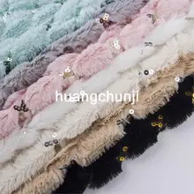 Плюшевые вышитые вафельные вышитые одежды шарф Подушка обувь домашний сервис ремесла ткань искусственный мех 160*180 см/шт