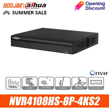 

Dahua Original NVR4108HS-8P-4KS2 8 CH IVS NVR 1U PoE Network Video Recorder Full HD 8MP Record For IP Camera