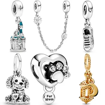 

Poodle Puppy Dog Arabian Lantern Sneaker Shoe Cinderella Castle Pendant Beads Fit Pandora Bracelet 925 Sterling Silver Charm