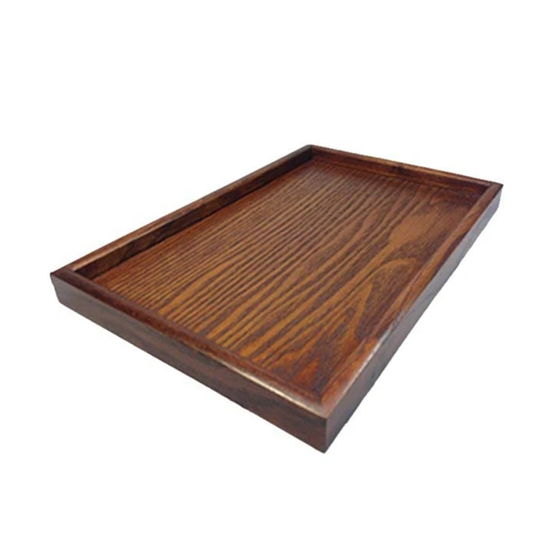 Деревянный сервировочный поднос чайные блюда Тарелка-коричневый, 22x15x2 см