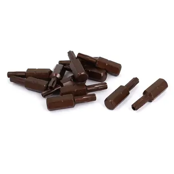 

uxcell 25mm Length 1/4" Hex Shank Magnetic T20 Torx Security Screwdriver Bits 12 Pcs