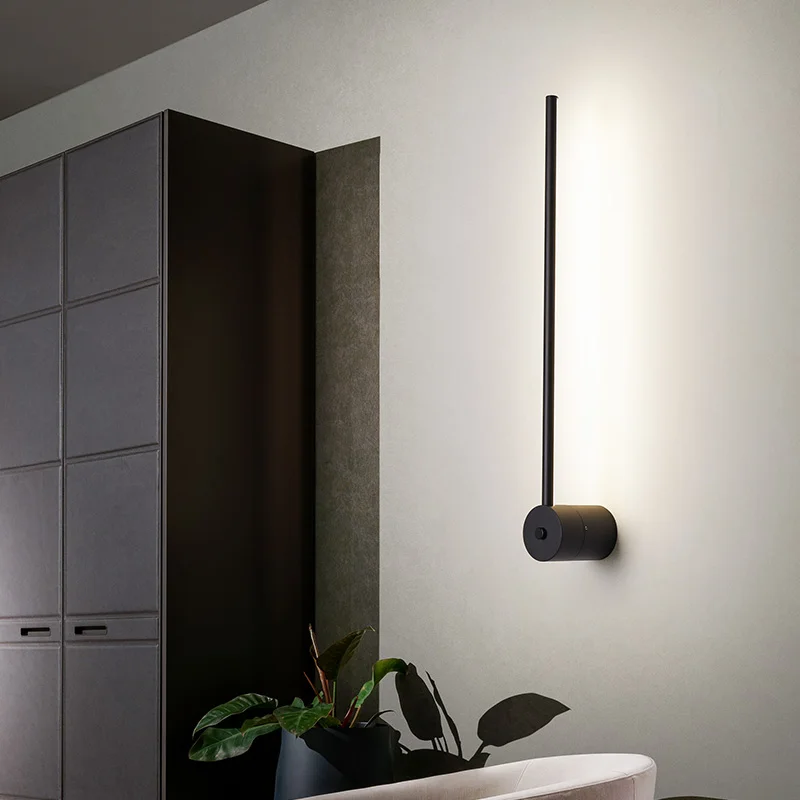 

White Black simple LED Wall lights for bedroom Living room bedside wall sconce lamp for home Modern Wall lights for study room