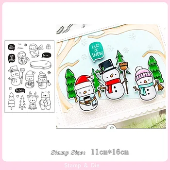 

Winter Penguin set stamp and Cutting Dies for DIY Scrapbooking Photo Album Decorative Embossing Paper Card Crafts Die Cut 2019